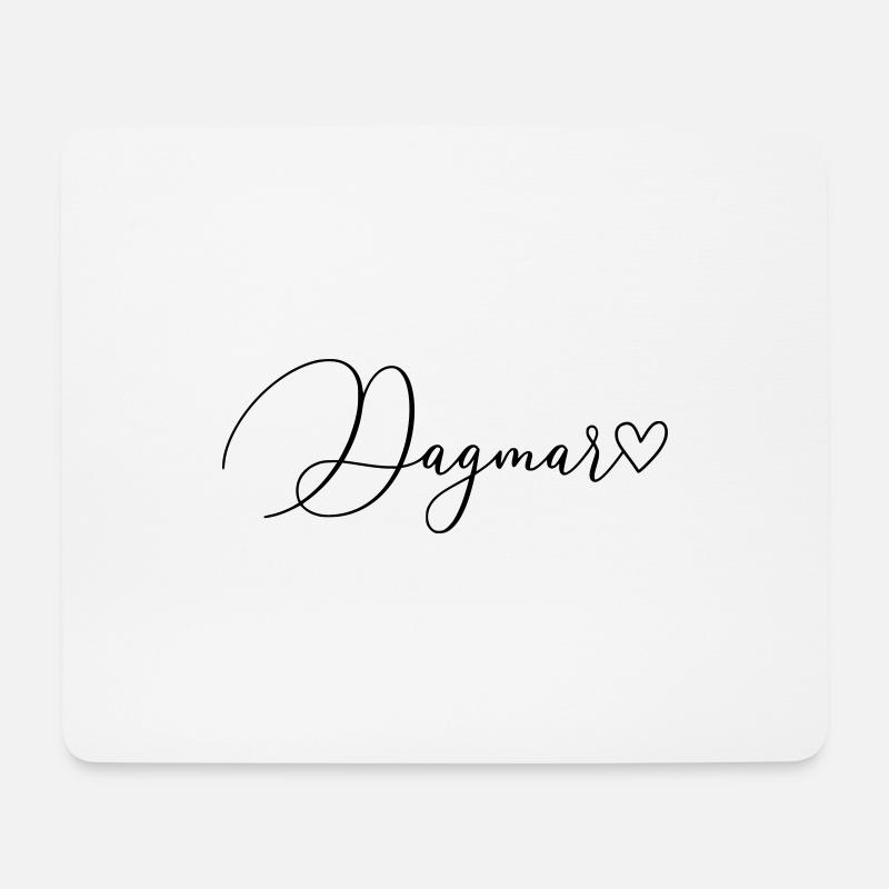 Dagmar Name Vorname Mädchen - Mousepad (Querformat) - Weiß