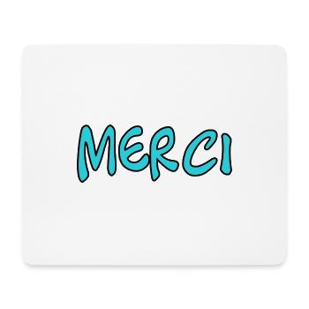 MERCI. MAÎTRESSE. MAÎTRE. MERCI MAÎTRESSE. MAITRE - Tapis de souris (format paysage) - blanc - Devant