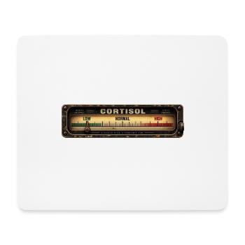 Cortisol Gauge: Vintage Wellness - Mousepad (Querformat) - Weiß - Vorne