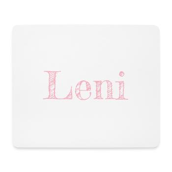 Léni - Tapis de souris (format paysage) - blanc - Devant