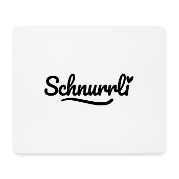 Schnurrli Schrift Herz - Mousepad (Querformat) - Weiß - Vorne