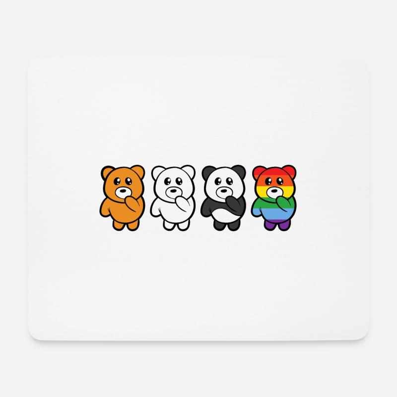 LGBT Bären - Mousepad (Querformat) - Weiß