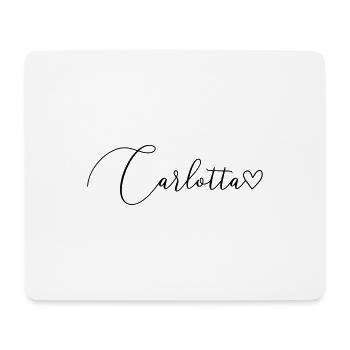 Carlotta Surname First Name Girl - Mouse Pad (horizontal) - white - Front