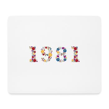 Fleurs 1981 - Tapis de souris (format paysage) - blanc - Devant