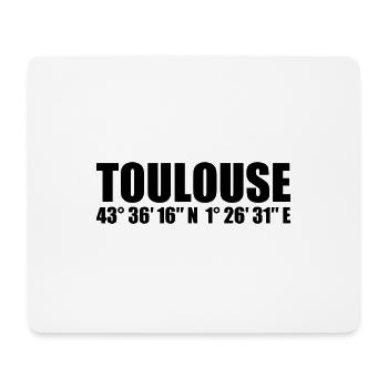 Coordonnées de Toulouse - Tapis de souris (format paysage) - blanc - Devant