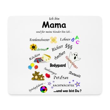 Je suis maman mère maman maman parent enfant - Tapis de souris (format paysage) - blanc - Devant