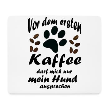 Kaffee Hund - Mousepad (Querformat) - Weiß - Vorne