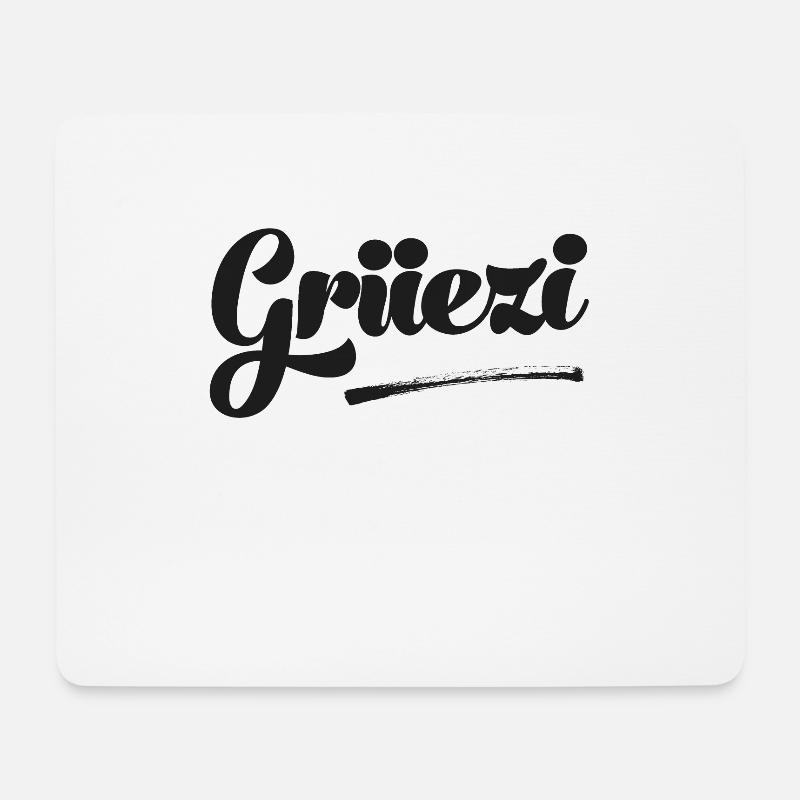 Grüezi Schweiz Schweizer Schweizerdeutsch Schweiz - Mousepad (Querformat) - Weiß