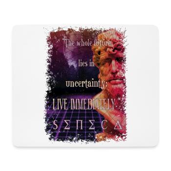 Stoic Seneca Future Quote Live Immediately - Mouse Pad (horizontal) - white - Front