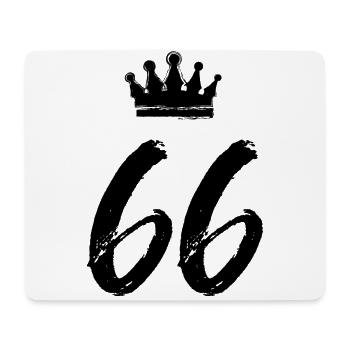 66 Number crown - Mouse Pad (horizontal) - white - Front