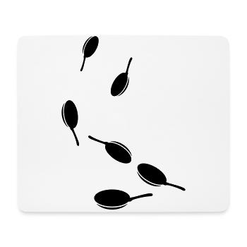 Icône Pan - Tapis de souris (format paysage) - blanc - Devant