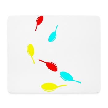 Icône Pan - Tapis de souris (format paysage) - blanc - Devant