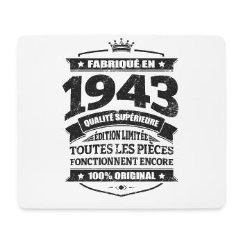 FABRIQUÉ EN 1943 - Tapis de souris (format paysage) - blanc - Devant