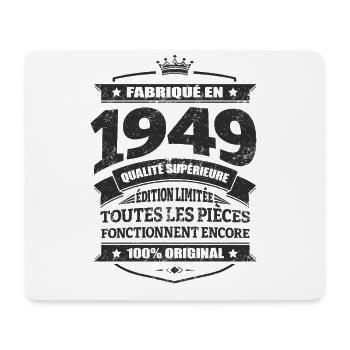 FABRIQUÉ EN 1949 - Tapis de souris (format paysage) - blanc - Devant