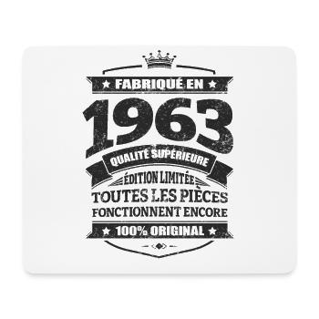 FABRIQUÉ EN 1963 - Tapis de souris (format paysage) - blanc - Devant