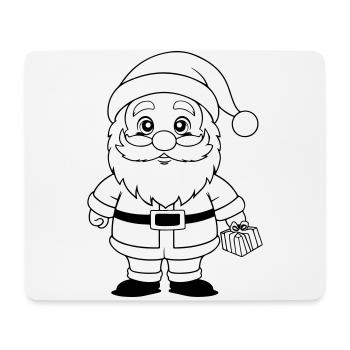 Bande dessinée d’hiver Christmas Man - Tapis de souris (format paysage) - blanc - Devant