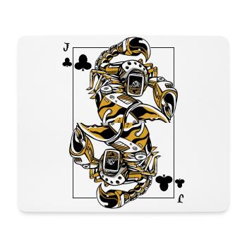 Scorpion Steampunk Jeu de Cartes Clubs Jack Poker - Tapis de souris (format paysage) - blanc - Devant