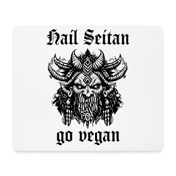 Hail Seitan - go vegan - Mousepad (Querformat) - Weiß - Vorne