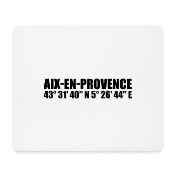 Aix-en-Provence coordinates - Mouse Pad (horizontal) - white - Front