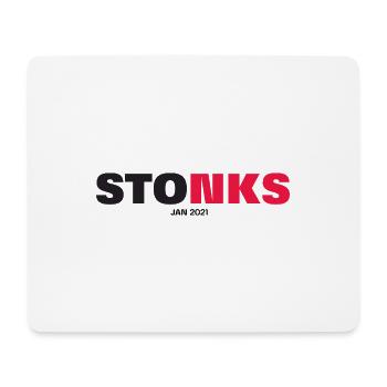 STONKS - Mousepad (Querformat) - Weiß - Vorne