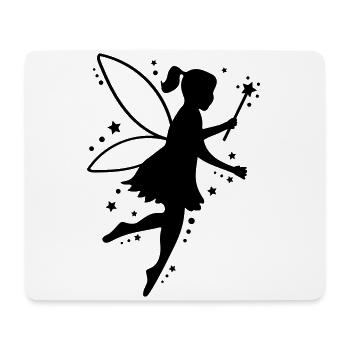 fee elfe silhouette - Mousepad (Querformat) - Weiß - Vorne