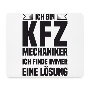 Ich bin KFZ Mechaniker Outfit Mechatroniker - Mousepad (Querformat) - Weiß - Vorne