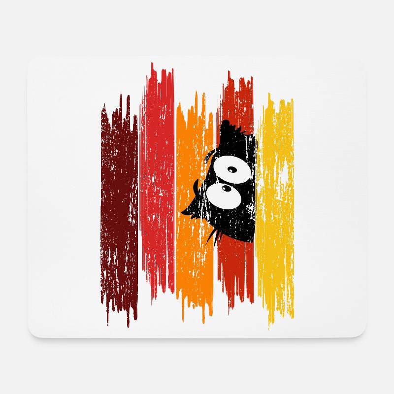Owl brushstroke - Mousepad (Querformat) - Weiß