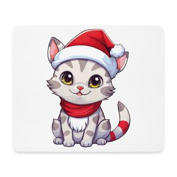 Cat Christmas Christmas Cat Cute Merry Catmas - Mouse Pad (horizontal) - white - Front