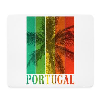 Portugal Été Palmiers Plage Vacances à la mer - Tapis de souris (format paysage) - blanc - Devant