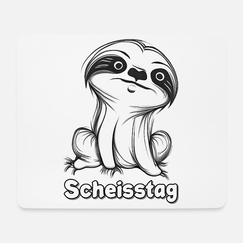 Scheisstag - Mousepad (Querformat) - Weiß