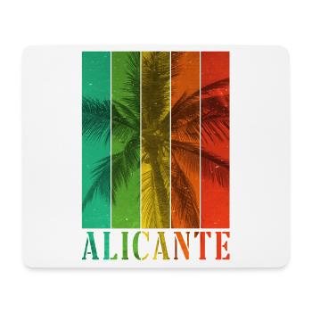 Alicante Espagne Été Palmiers Plage Mer Vacances - Tapis de souris (format paysage) - blanc - Devant
