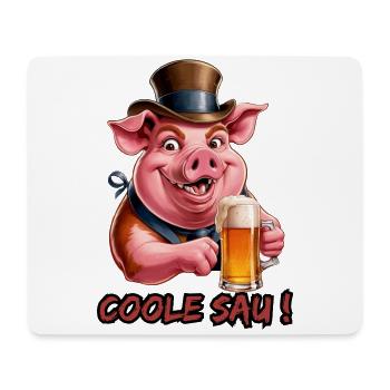 Coole Sau - Cooles Schwein - Party Sau - Mousepad (Querformat) - Weiß - Vorne