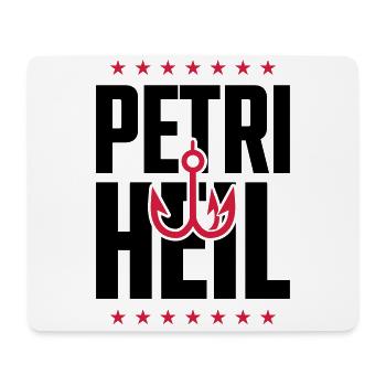 Petri Heil pêche pêche - Tapis de souris (format paysage) - blanc - Devant