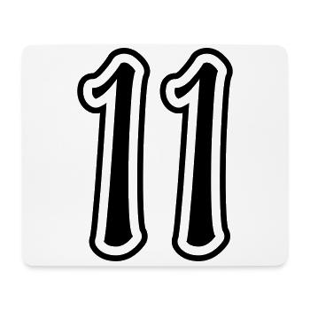 11 Number number - Mouse Pad (horizontal) - white - Front