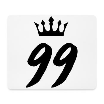 99 Number crown - Mouse Pad (horizontal) - white - Front