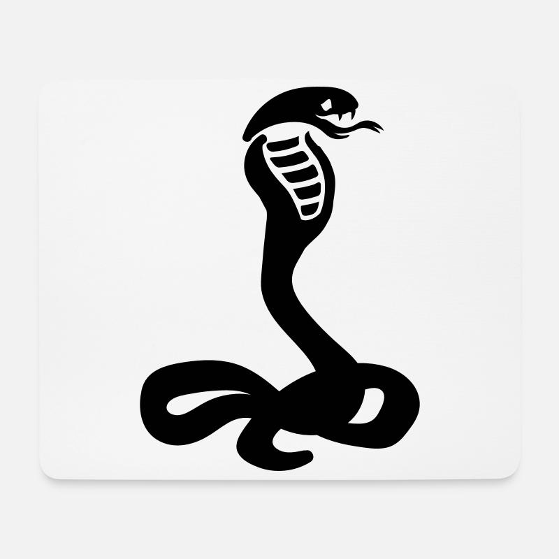 Schlange Kobra - Mousepad (Querformat) - Weiß