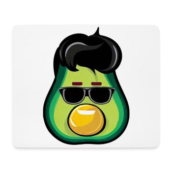 Cool rock n roll avocado in 50s-60s style - Mouse Pad (horizontal) - white - Front
