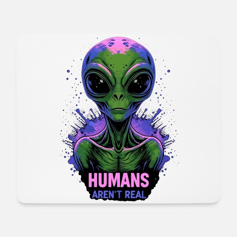 Extraterrestre 👽 - Tapis de souris (format paysage) - blanc