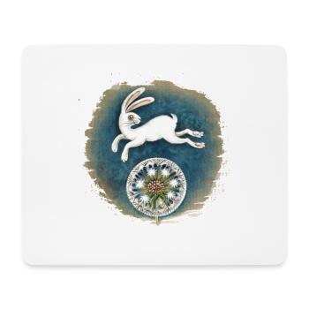 KANINCHEN mit DANDELION - Patrizia Ambrosini - Mousepad (Querformat) - Weiß - Vorne