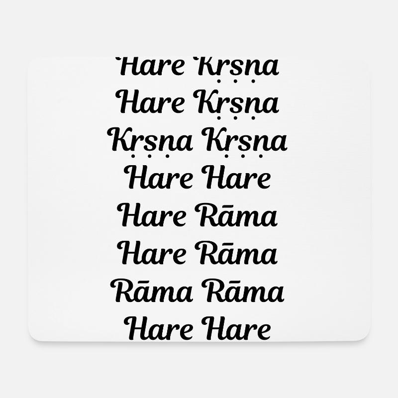 Hare Krishna - Maha mantra - Tapis de souris (format paysage) - blanc