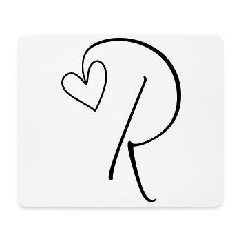Lettre R Lettre R Calligraphie - Tapis de souris (format paysage) - blanc - Devant
