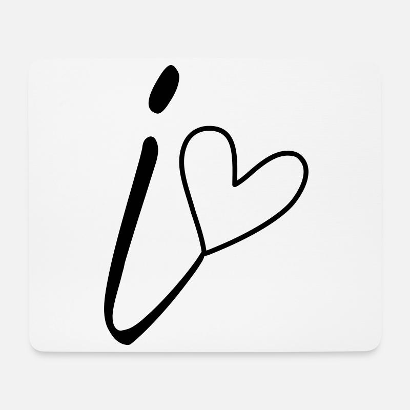 Buchstabe i Buchstabe-I Kalligrafie - Mousepad (Querformat) - Weiß