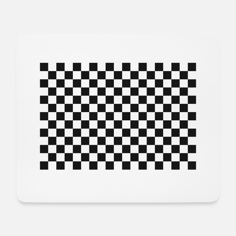 Karos Karomuster Schwarz Weiß Kariert Kästchen - Mousepad (Querformat) - Weiß