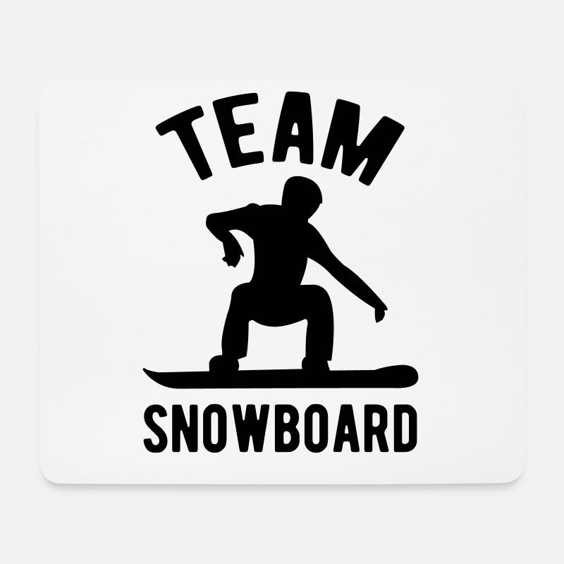 Snowboarding Team Snowboard snowboard - Mousepad (Querformat) - Weiß