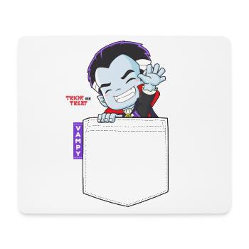 Chemise Pocket Vampire Chibi - Tapis de souris (format paysage) - blanc - Devant