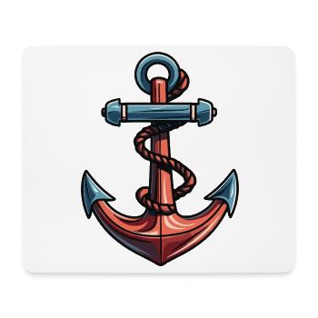 Anker Symbol Hafen - Mousepad (Querformat) - Weiß - Vorne