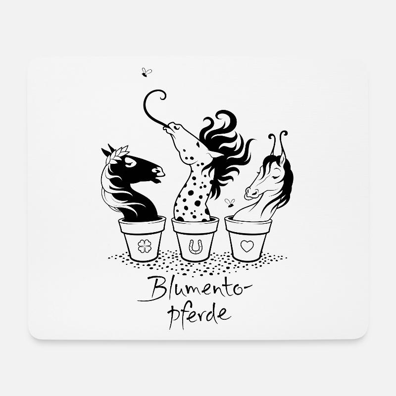 Funny Horses - Mouse Pad (horizontal) - white