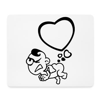 Engel Herzen pupsen 1c - Mousepad (Querformat) - Weiß - Vorne
