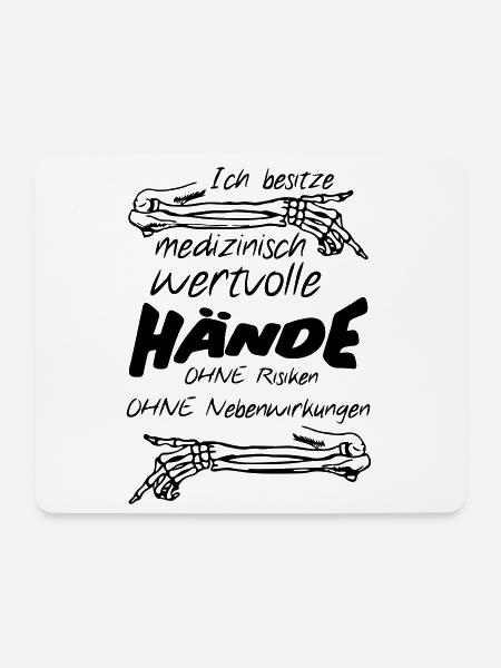 Medizinisch wertvolle Hände Geschenk Medizin - Mousepad (Querformat) - Weiß