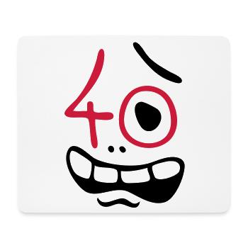 Uh oh, 40 years! - Mouse Pad (horizontal) - white - Front